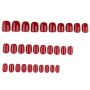 Short Rectangular Red Cat Eye Nail Stickers 30PIECES Per Pack Adhesive.