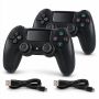 2 Pack Wireless Game Controllers For PS4 And PS3 Dual Vibration Gamepad Set