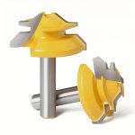 High-carbon Steel 45-DEGREE Mortise & Tenon Cutter 8MM X 1-3 8" Bright Yellow Stain-resistant Paint-finished For Woodworking