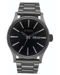 Nixon Sentry Stainless Steel Mens Watch - Gunmetal Black Sunray