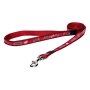 Rogz Fancy Dress Medium 16mm Scooter Fixed Dog Lead - Red Bone