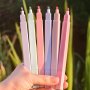 Set Of 12 Pastel Highlighter Pens For Adults Non-Bleed Flat Tip Markers Smudge-Proof Plastic Writing Tools For Office Diaries & Expert Use Age 14+