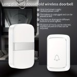 1 Set Wireless Doorbell Waterproof Battery Operated Doorbell Chime Operating At 1000 Feet Portable Door Chime Kit With 60 Melodi