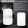 1 Set Wireless Doorbell Waterproof Battery Operated Doorbell Chime Operating At 1000 Feet Portable Door Chime Kit With 60 Melodies 5 Volume Levels And Quality Sound