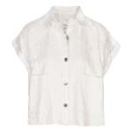 Torn Denim Style Sleeveless Jacket - White Free