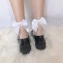 1 PAIR/4 Pairs And More Specifications Of Black Bowknot Mesh Socks Dark Hollow Short Socks Sweet And Cute Japanese Style Short Socks For Women