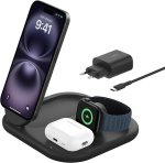 Belkin - Boostcharge Pro Foldable: 3-IN-1 QI2 Wireless Charger - Black