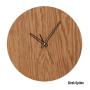Quinn Wall Clock In Oak - 300MM Dia / Natural / Sleek / Black Second Hand