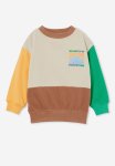 Cotton On Unisex Organic Dusty Fleece Crew - Rainy Day coco Jumbo sunshine State Of Mind