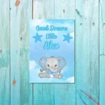 Boys: Set Of 1 - Sweet Dreams Elephant Boy - A4