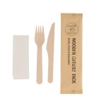 Pack Parm Couted Knife Fork & Serviette