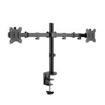 GLS-022 Dual Arm Table Top Monitor Clamp Stand 15INCH To 30INCH