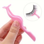 1PC Multifunctional Eyelash Applicator Tool Easy Grip False Eyelash Tweezer Makeup Lash Clip Helper In Pink