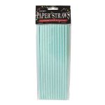 Paper Straws Light Blue Pack Of 25