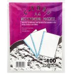 A4 Plastic Pocket Cthru 100