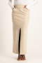 Ester Suede Maxi Skirt - Ivory - M