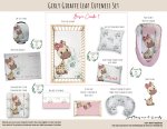 Cot Duvet Bedding Girly Giraffe Leaf Cuteness Set