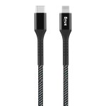 Snug Type-c To Mfi Nylon Braided Cable 60W – 1.2 Metre – Black silver