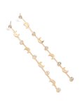 Goldair Gold Clear Diamante & Celestial Thin Drop Earrings