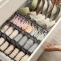 3-PIECE Set Organizer For Underwear And Socks - 7-COMPARTMENT Drawer Divider Home Closet Organization Essentials