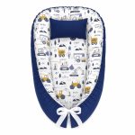 Simple Construction Cargo Navy Baby Nest Pod Newborn Lounger