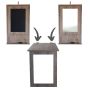 Fold Up Wall Mounted Desk Combo 100X60CM - Rustic Wood