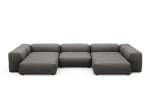 U-shape Sofa - Canvas - Dark Grey - 377CM X 241CM