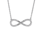 Sterling Silver & Cubic Zirconia Infinity Necklace