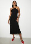 Ruffle Detail Maxi Dress - Black