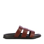 Strappy Slip-on Sandal -burgundy