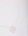 Silver Wrapped Heart Pendant Necklace