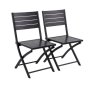 Naterial Xara II Origami Aluminium Patio Chairs Set Of 2 Dark Grey Excludes Table