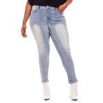 Donnay Plus Size Pearl Bow Skinny - Light Wash