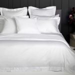 500 Thread Count Oxford Egyptian Cotton Sateen Duvet Cover Set White - Super King 260X240CM
