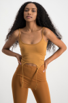 Gabby Strappy Tank Top - Brown Sugar - XS