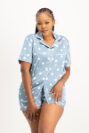 Peyton Printed Satin Sleep Set - M