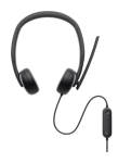 Dell Wired Headset WH3024 On-ear Ai Beam Forming MIC USB Teams & Zoom Certified – New