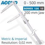 Vernier Caliper 500 Mm 0.06 Mm Acc. 200 Mm 0.02 Mm Grad S steel AC126 020 12