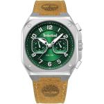 Timberland Mackinac Green Dial Brown Leather Watch