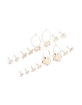 Rose Gold Pearlised Flower & Bee Earrings 8-PACK