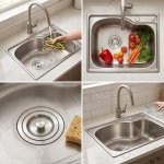 Single Bowl Pressed Stainless Steel Kitchen Sink