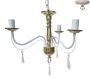 Litex Lamps White Ice 3 Light Chandelier With Crystals