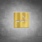No Smoking Sign - Polished Brass