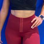 Strong Tummy Tucker Tights Deep Red - Red M