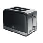 Swan 2 Slice Black Retro Toaster