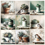 Tear Resistant Deco Print Paper Sparrows 9'S