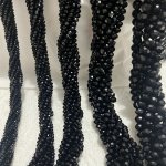 Black Glass Faceted Round Beads For Diy Jewelry Making - Assorted Sizes 2MM 300PCS 3MM 300PCS 4MM 200PCS 6MM 200PCS 8MM 100PCS S