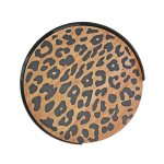 Mixme Side Table Combo 1 - Knysna Blackwood With Leopard Print Resin Detail