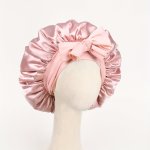 Hat Satin Bonnet Silk Bonnet Adjustable Bonne For Sleeping Hair Bonnet With Tie Band Bonnets For Women Men