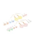 Goldair Gold Tulip & Flower Stud Earrings 8-PACK